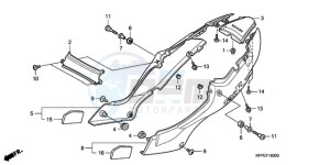 CBR125RW9 France - (F / CMF) drawing SIDE COVER