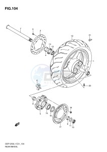 GSF1250 (E21) Bandit drawing REAR WHEEL (GSF1250L1 E24)