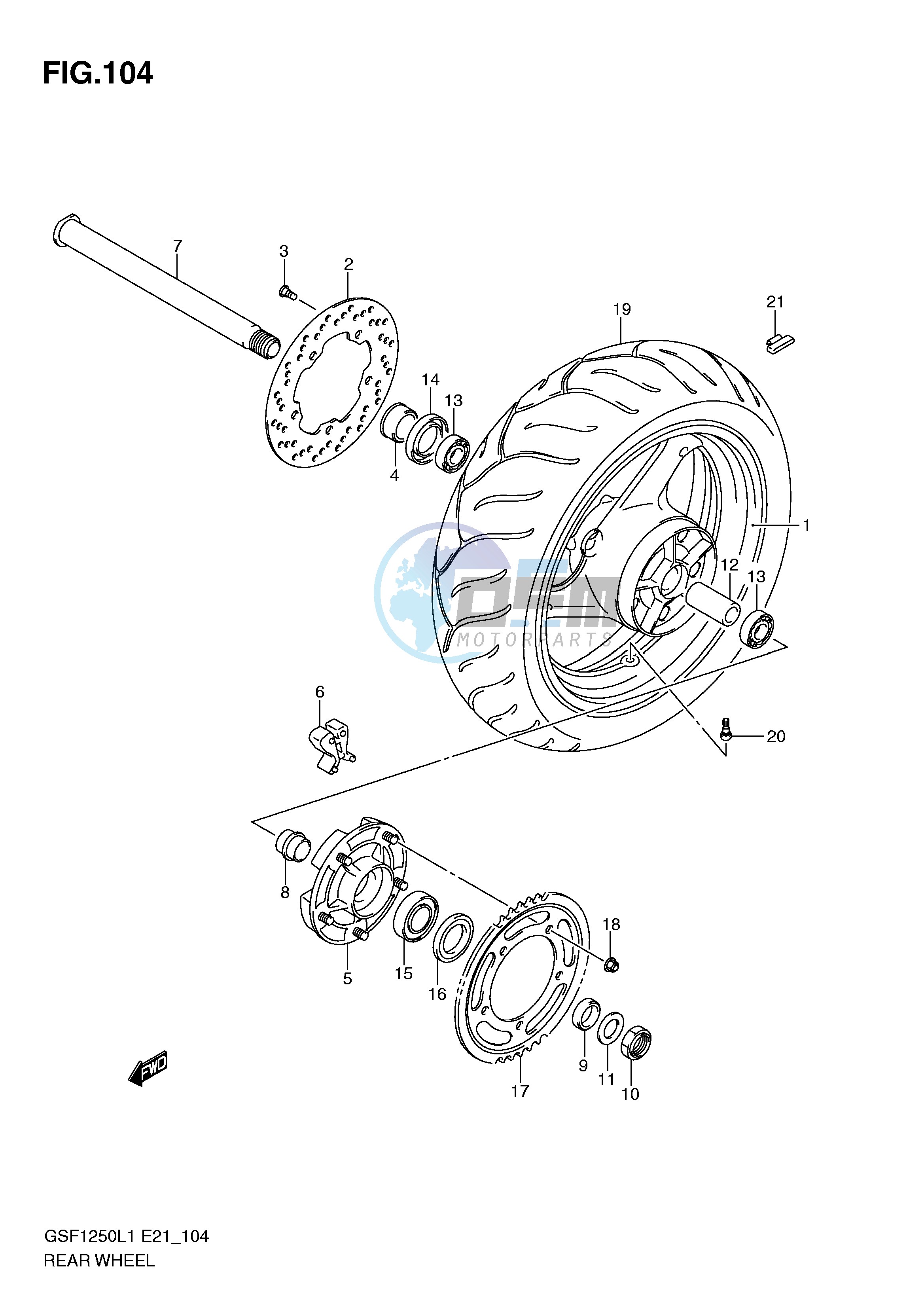 REAR WHEEL (GSF1250L1 E24)