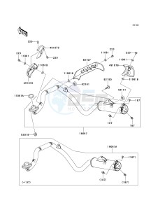 KLX 110 A (KLX110 MONSTER ENERGY) (A6F-A9FA) A7F drawing MUFFLER-- S- -