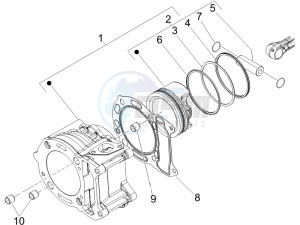 GTV 125 4T (Euro 3) UK drawing Cylinder - piston - wrist pin unit