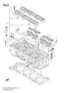 GSX-R1000 (E3-E28) drawing CYLINDER HEAD