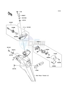 NINJA 250R EX250KCF GB XX (EU ME A(FRICA) drawing Taillight(s)