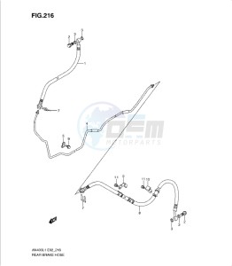 AN400Z drawing REAR BRAKE HOSE (AN400L1 E2)