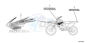 CRF250XD CRF250R Europe Direct - (ED) drawing MARK