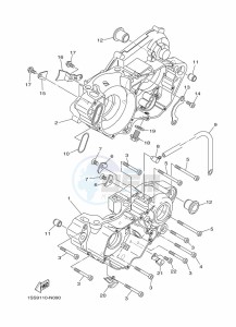 YZ250 (B9UA) drawing CRANKCASE