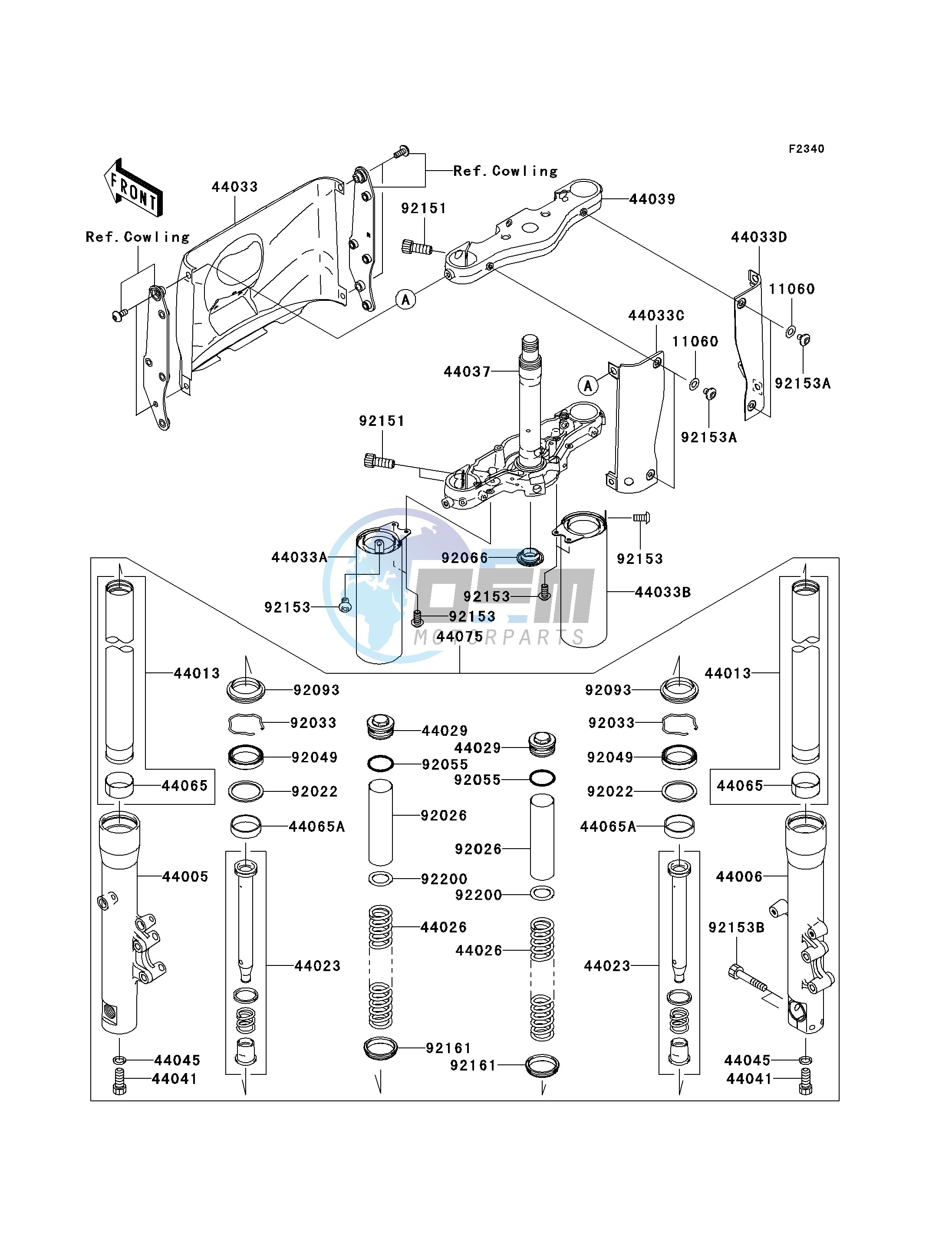 FRONT FORK-- D6F- -