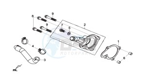 GTS 125I drawing WATERPOMP COVER