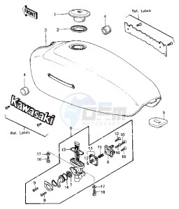 KZ 440 B (B1) drawing FUEL TANK -- 80 B1- -