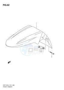 GSF1250 (E21) Bandit drawing FRONT FENDER (GSF1250L1 E21)