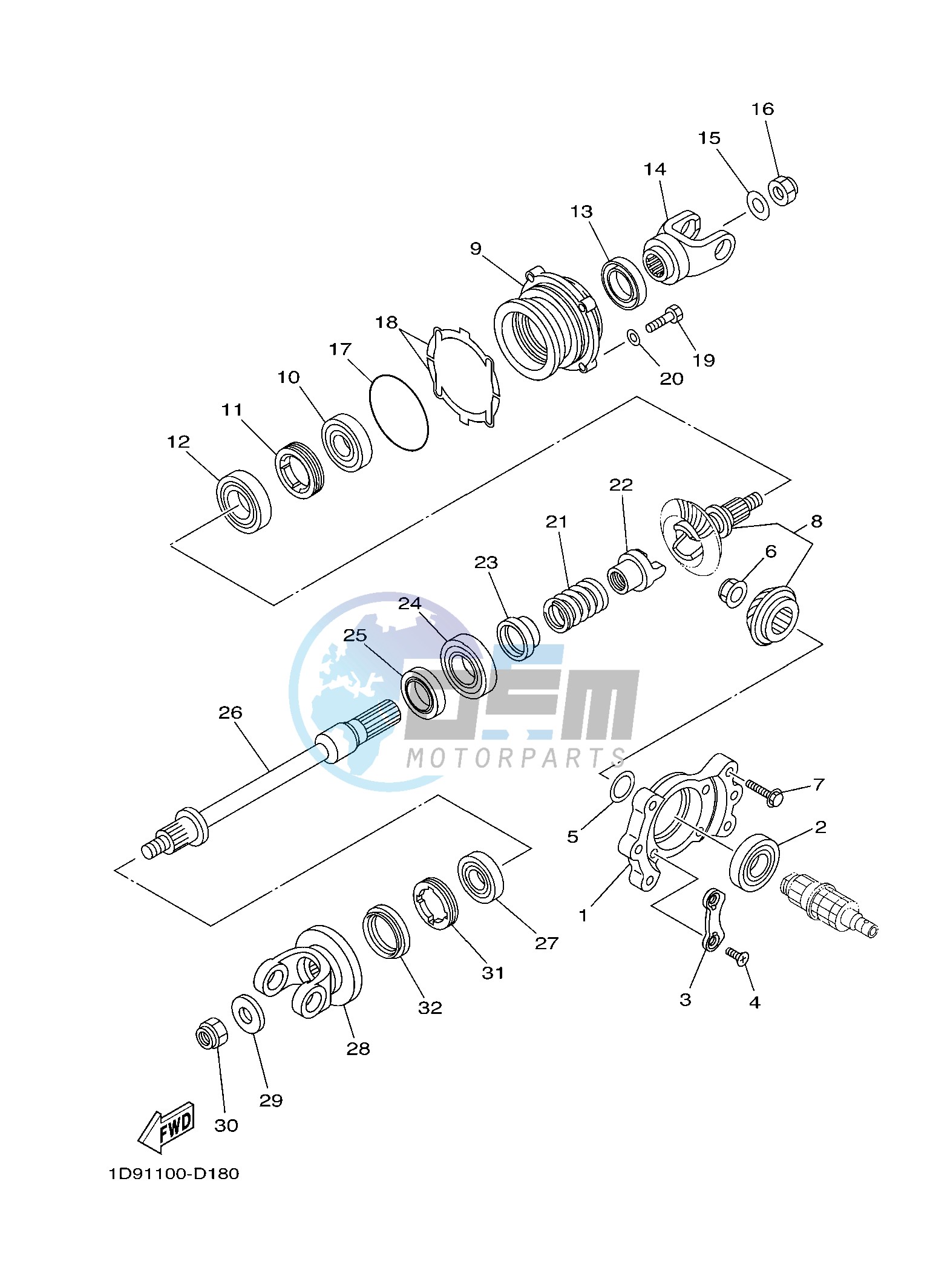 MIDDLE DRIVE GEAR