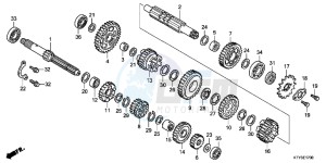 CBR125RSC drawing TRANSMISSION