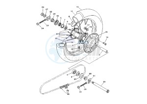 YZ F 250 drawing REAR WHEEL