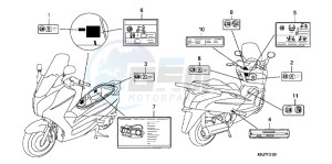 FES125B drawing CAUTION LABEL (FES125A/ B/ AA/ AB)