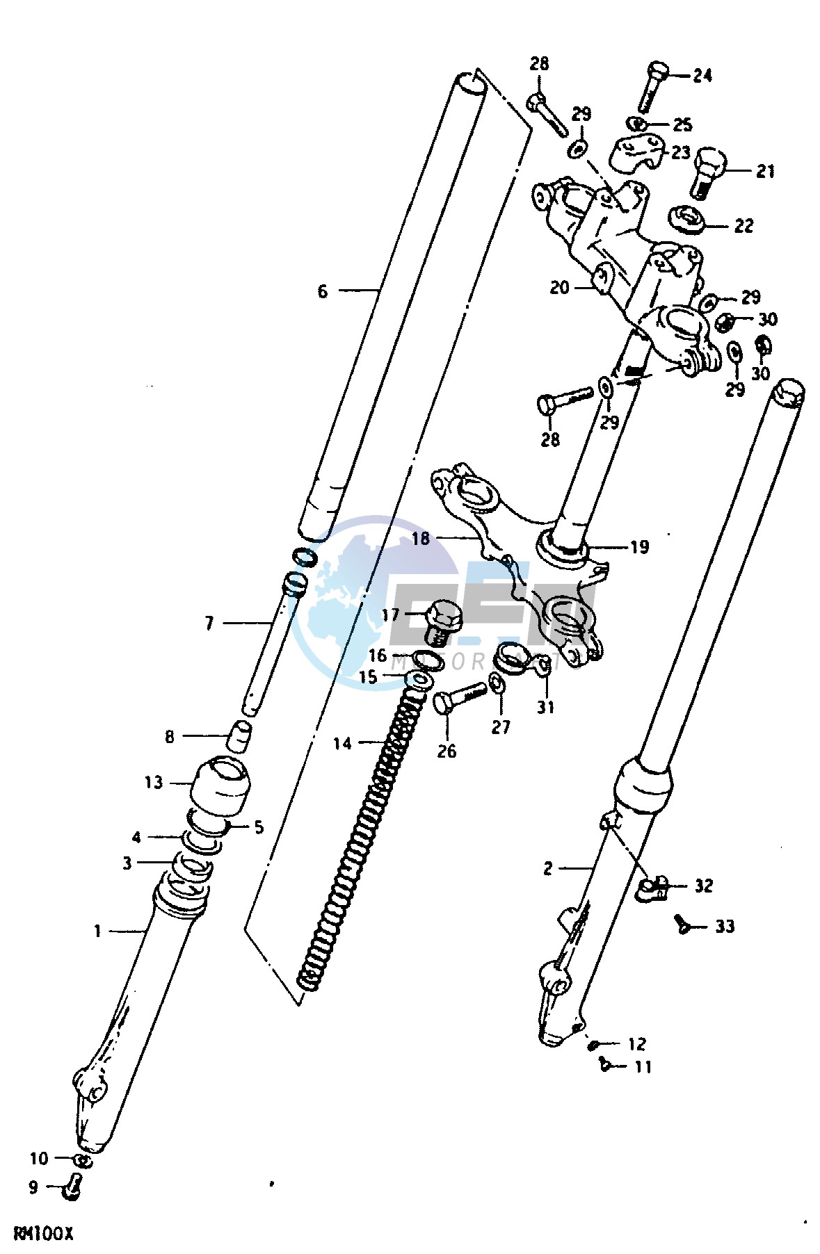 FRONT FORK (RM100N)