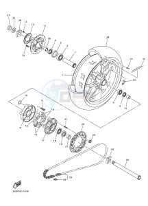 YZF-R1M 998 R5 (2KSF) drawing REAR WHEEL