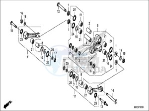 CRF450RXH Europe Direct - (ED) drawing CUSHION ARM