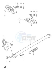 RMX250 (E1) drawing STAND - FOOTREST (MODEL K L M N)