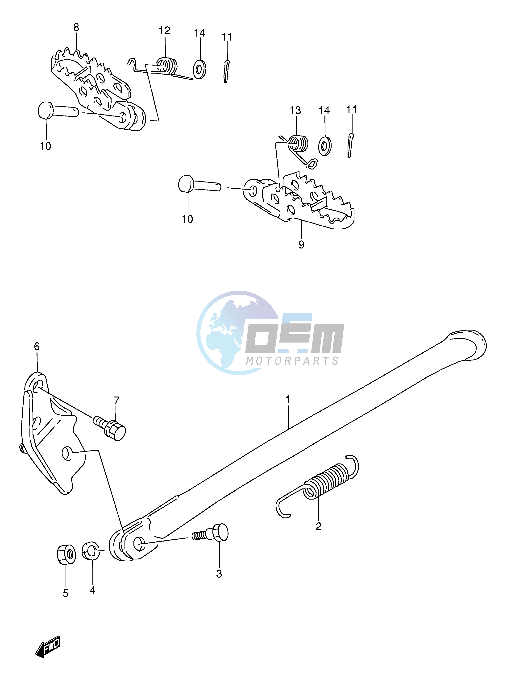 STAND - FOOTREST (MODEL K L M N)