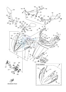 YZF-R3A 321 R3 (B02B B02C) drawing WINDSHIELD