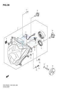 GSX-R600 (E3) drawing HEADLAMP