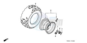 TRX90XC TRX90 ED drawing REAR WHEEL