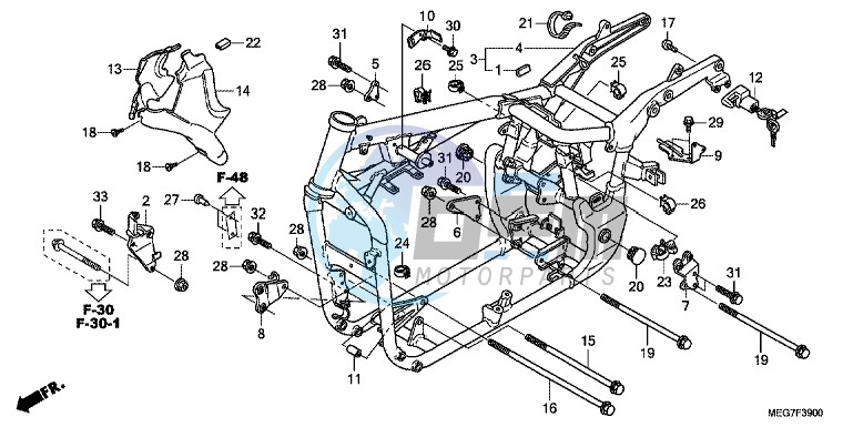 FRAME BODY (VT750C2B/C2S/CS/C/CA)