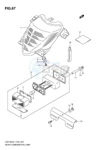 VZR1800 (E2) INTRUDER drawing REAR COMBINATION LAMP (VZR1800L1 E19)