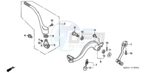 CRF250R9 Australia - (U / BLA) drawing PEDAL/KICK STARTER ARM