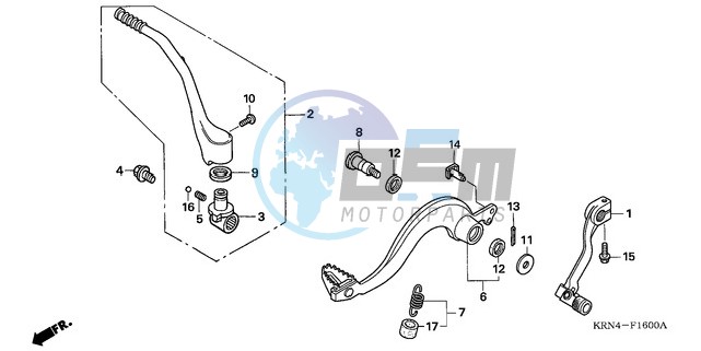 PEDAL/KICK STARTER ARM