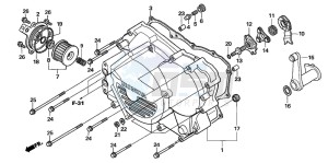 TRX500TM drawing FRONT CRANKCASE COVER (TRX500FM/TM)