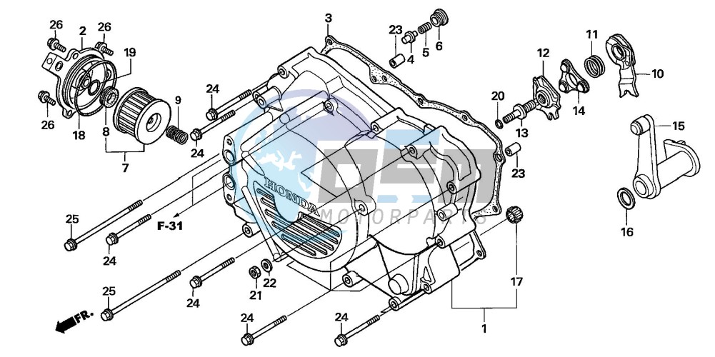 FRONT CRANKCASE COVER (TRX500FM/TM)