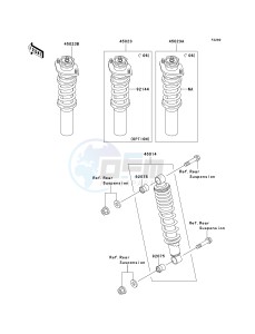 KAF 620 K [MULE 3010 TRANS4X4 HARDWOODS GREEN HD] (K6F-K8F) K6F drawing SHOCK ABSORBER-- S- -