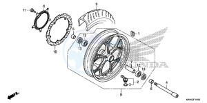 NC750SAG NC750S Europe Direct - (ED) drawing FRONT WHEEL