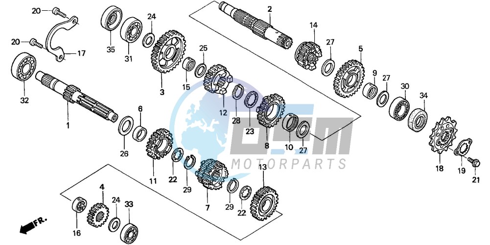 TRANSMISSION (TRX400EXX-4)