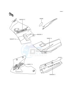 EX 250 F [NINJA 250R] (F10-F14) [NINJA 250R] drawing DECALS-- GREEN- --- EX250-F13_14- -