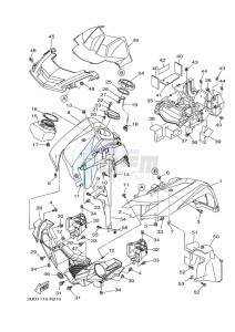 YFM700FWAD GRIZZLY 700 EPS (BDE7) drawing FRONT FENDER