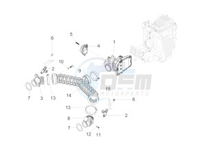 V7 Racer 750 drawing Throttle body