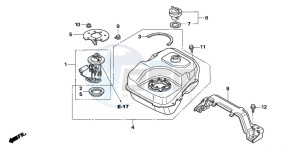 SH150 125 drawing FUEL TANK