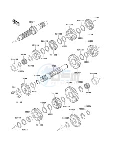 KL 650 A [KLR650] (A10-A14) [KLR650] drawing TRANSMISSION--  - KL650AE032209- -