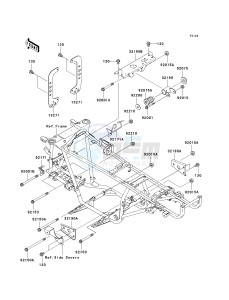 KVF 360 A [PRAIRIE 360 4X4] (A6F-A9F) A7F drawing ENGINE MOUNT