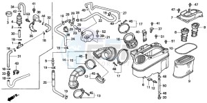 VT1100C drawing AIR CLEANER (VT1100C2-EXCEPT CM/2CM)