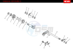 TANGO-125-YELLOW drawing KICKSTART SHAFT