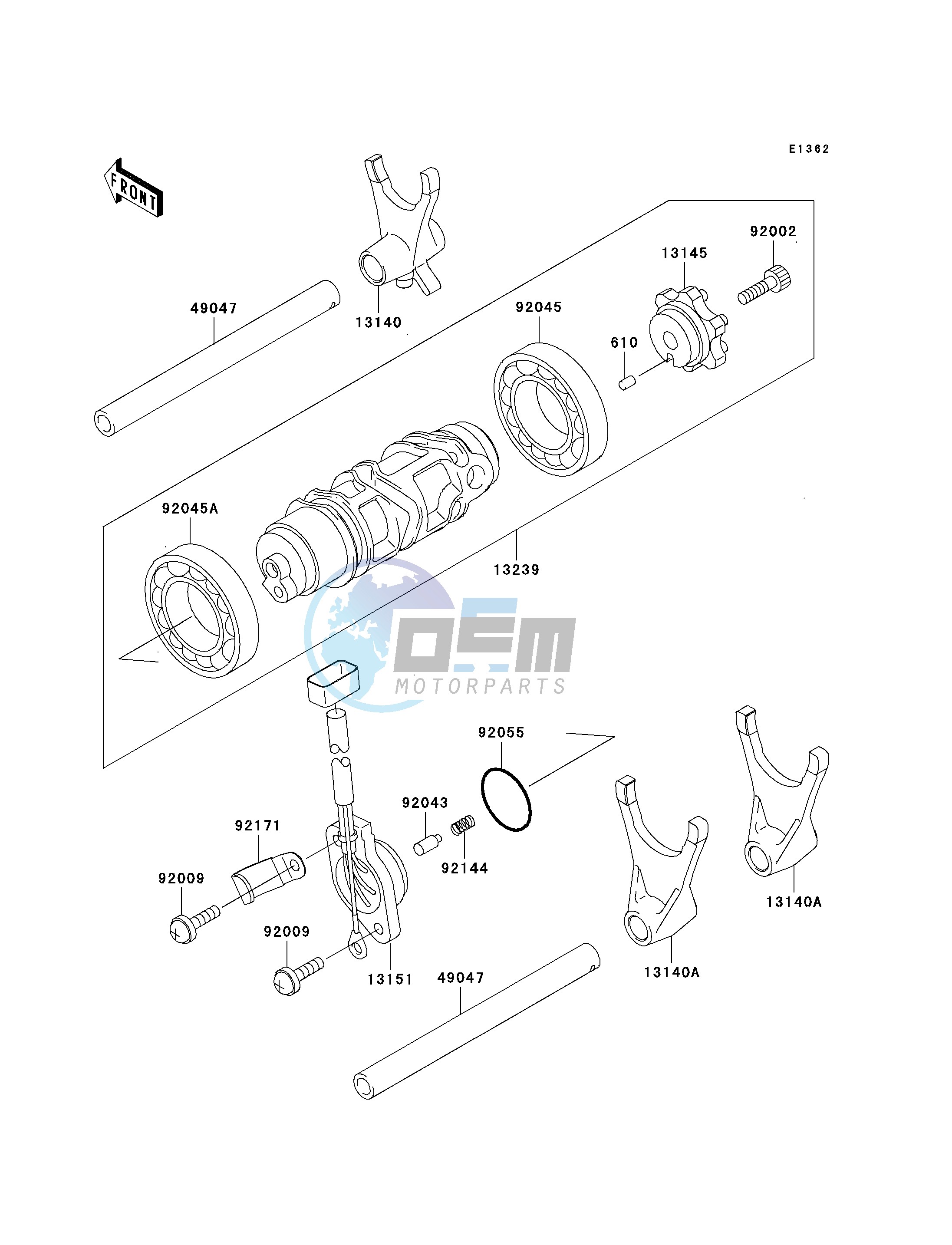 GEAR CHANGE DRUM_SHIFT FORK-- S- -