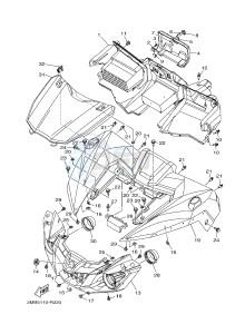 YXE700E YXE70WPHH (2MBG) drawing FRONT FENDER