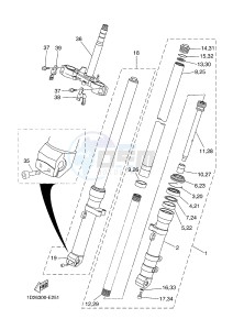 XT660X (10SC 10SC 10SC 10SC) drawing FRONT FORK 2