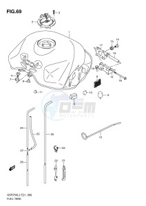 GSR750 (E21) drawing FUEL TANK (GSR750L2 E24)