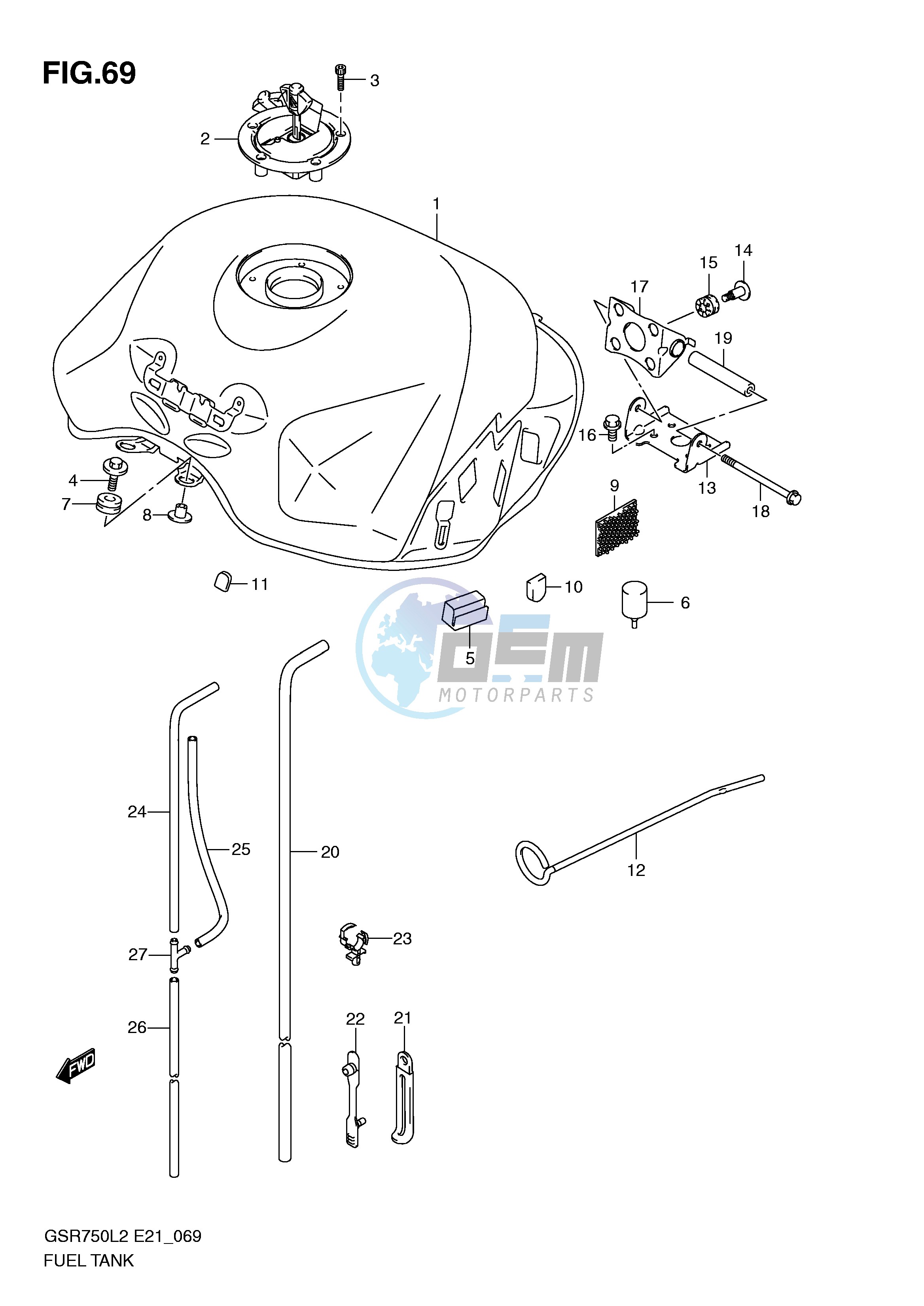 FUEL TANK (GSR750L2 E24)