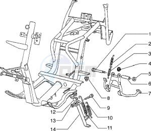 Hexagon 150 EXV1T 150cc drawing Central stand - side stand