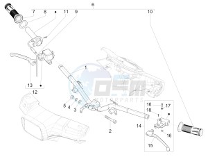 S 50 4T 4V College USA drawing Handlebars - Master cil